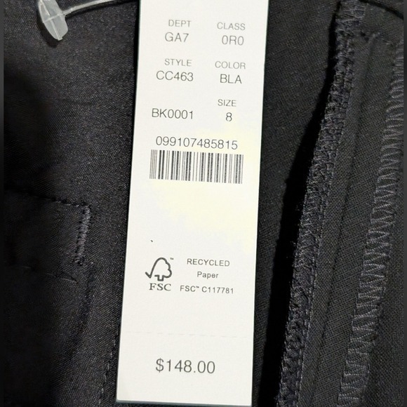 J. Crew NWT Carreman Classic Black Wide Leg Trouser Pants - Picture 4 of 7